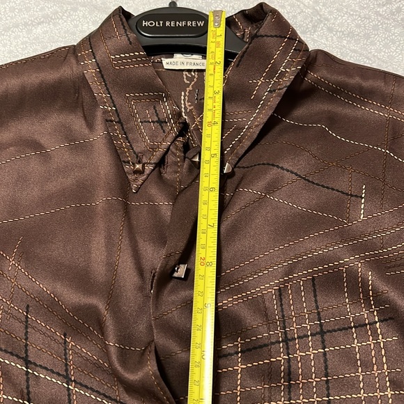 Hermes’ Maison silk shirt Plque-sellier print size 38 FR. size M - Picture 5 of 8